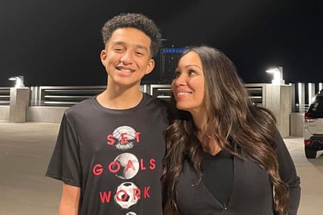 Sewell Setzer III on the left with his mother Megan Garcia on the right.